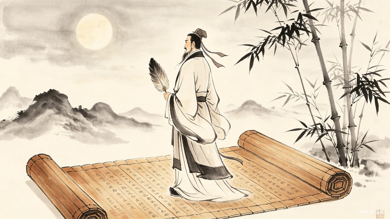 诸葛亮与竹简